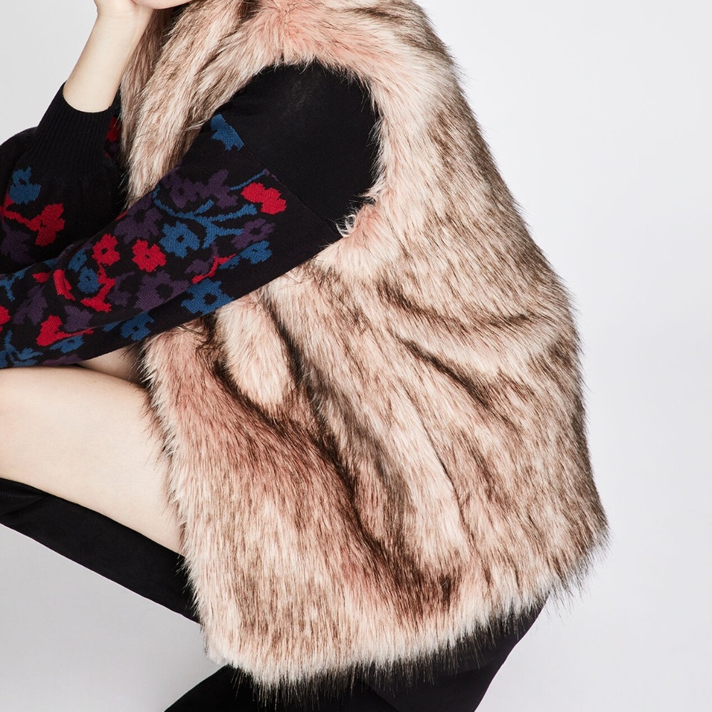 BCBGeneration Shawl Collar Faux-Fur Vest